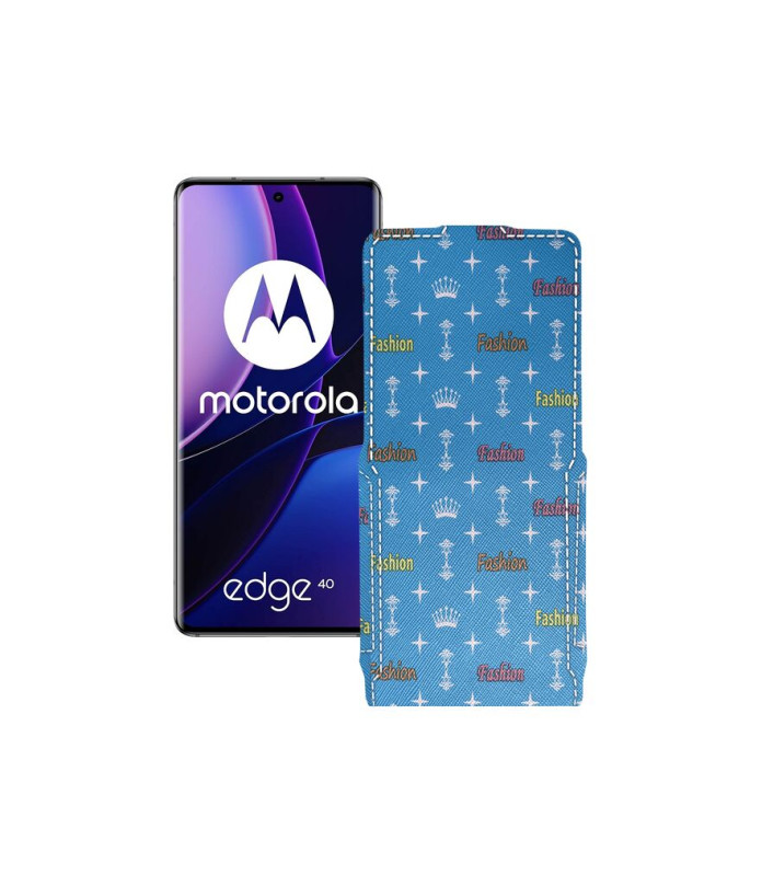 Чохол-флип з екошкіри для телефону Motorola Edge 40