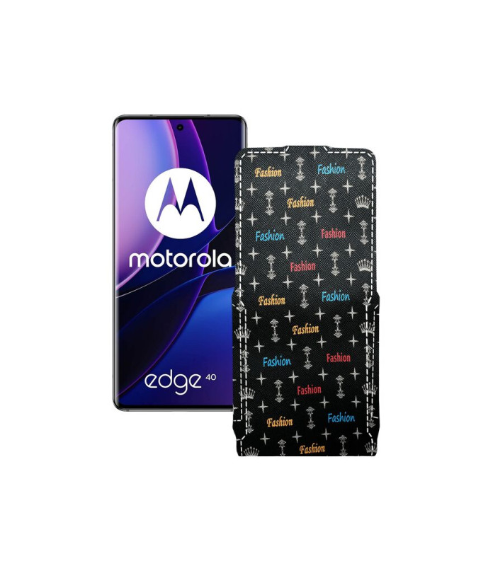 Чохол-флип з екошкіри для телефону Motorola Edge 40