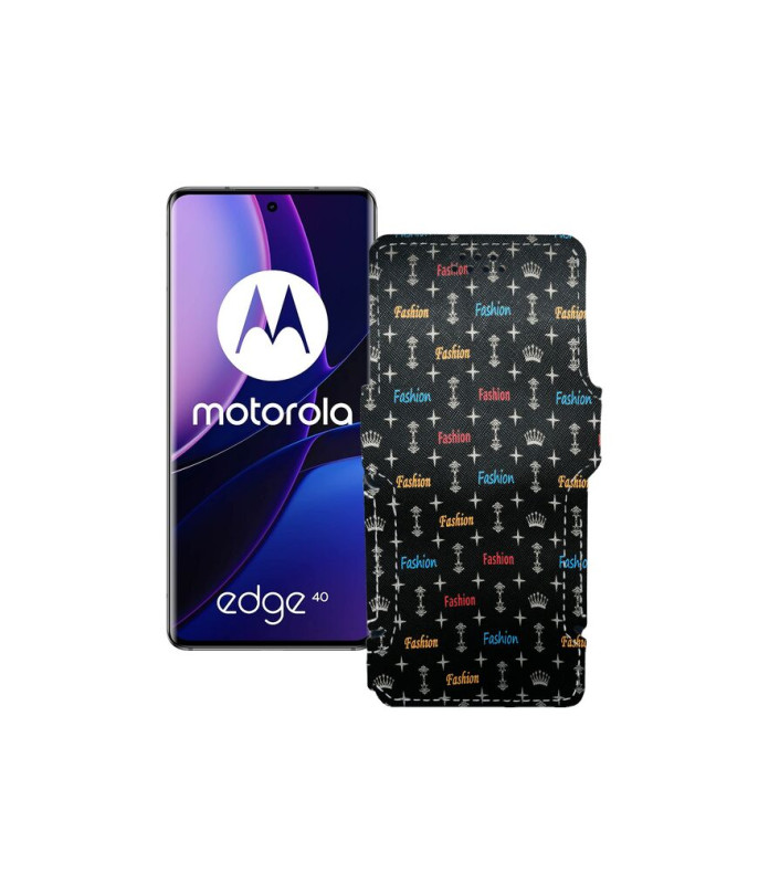 Чохол-книжка з екошкіри для телефону Motorola Edge 40