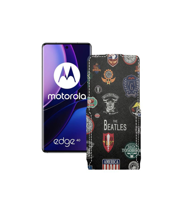 Чохол-флип з екошкіри для телефону Motorola Edge 40