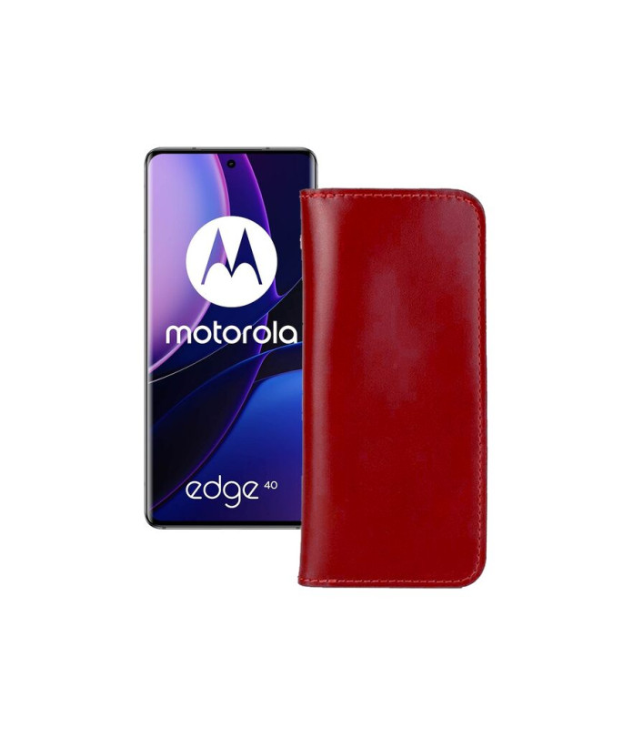 Портмоне з шкіри для телефону Motorola Edge 40