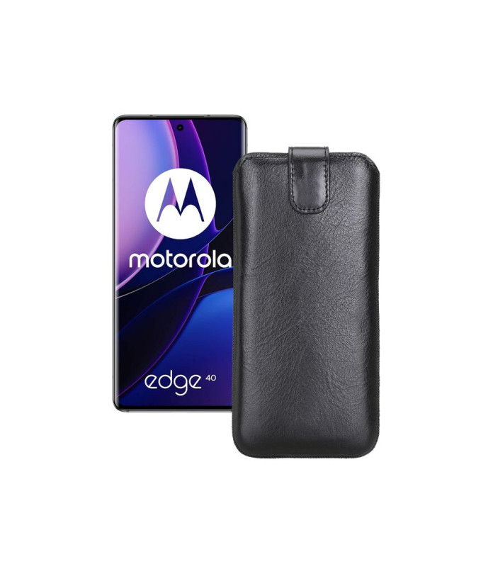 Витяжка з екошкіри для телефону Motorola Edge 40