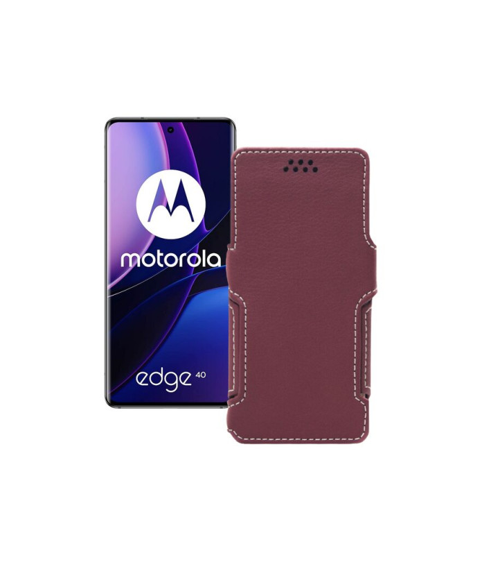 Чохол-книжка з екошкіри для телефону Motorola Edge 40