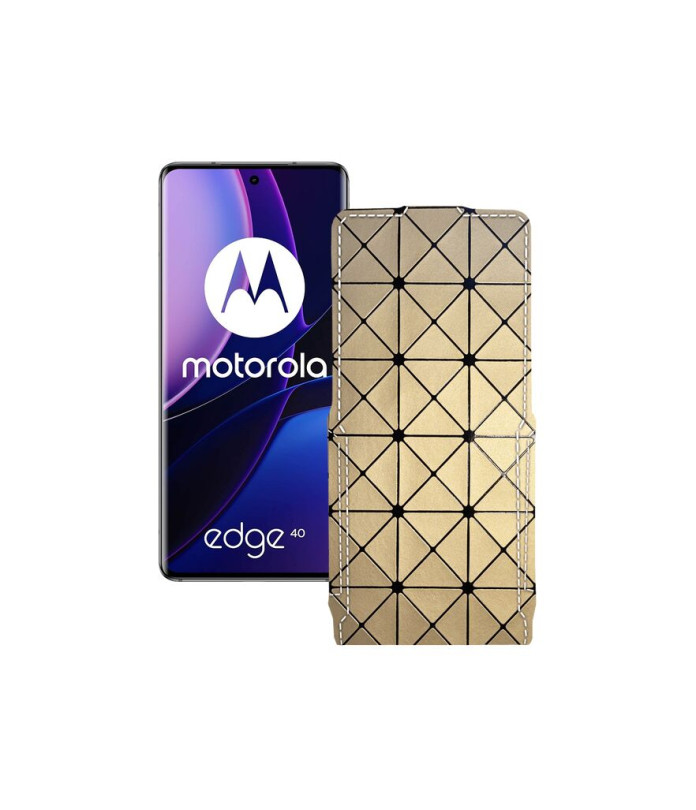 Чохол-флип з екошкіри для телефону Motorola Edge 40