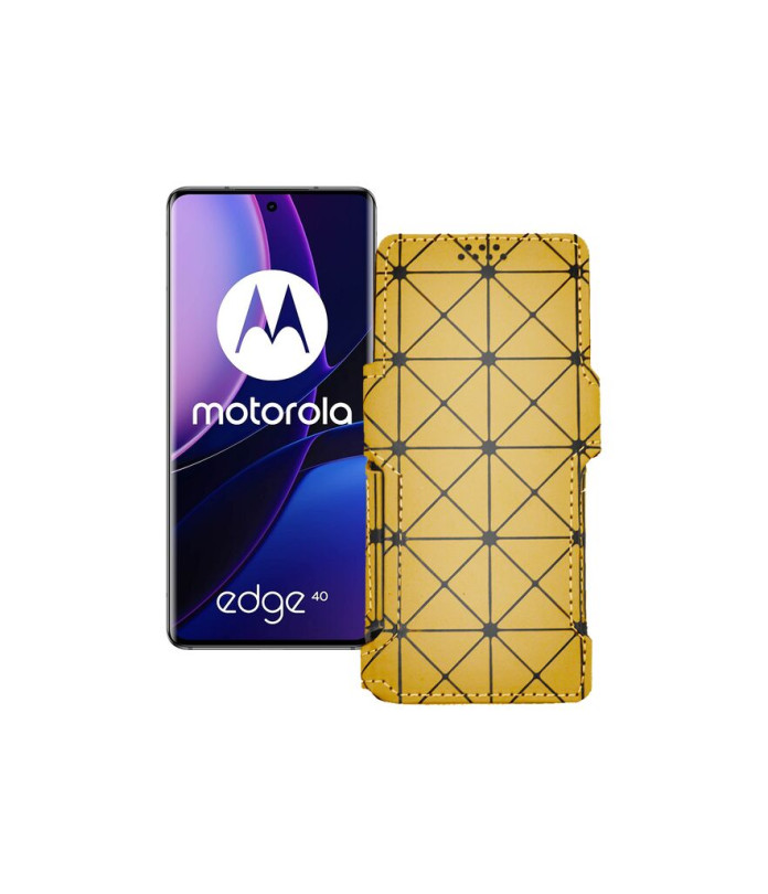 Чохол-книжка з екошкіри для телефону Motorola Edge 40