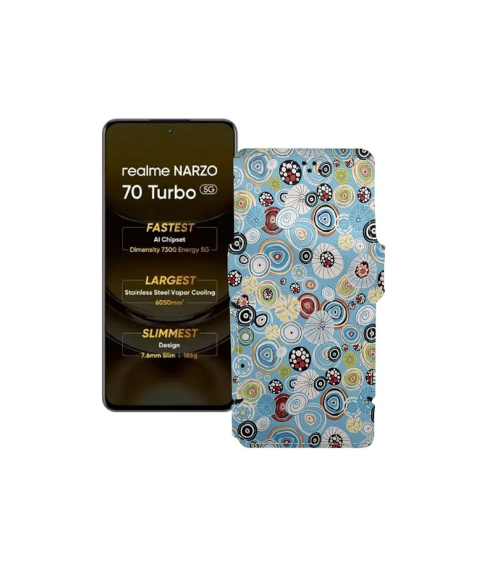 Чохол-книжка з екошкіри для телефону Realme Narzo 70 Turbo 5G