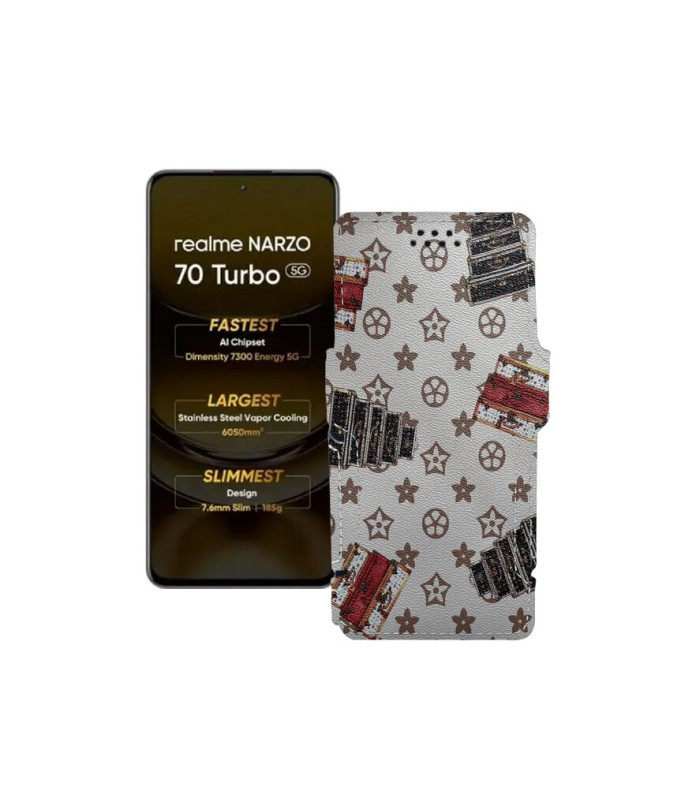 Чохол-книжка з екошкіри для телефону Realme Narzo 70 Turbo 5G