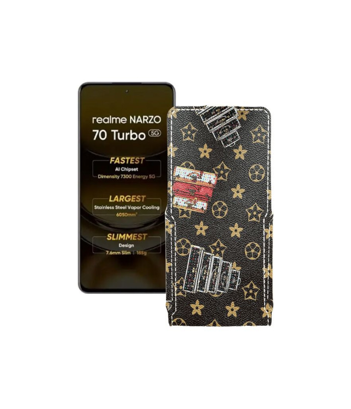 Чохол-флип з екошкіри для телефону Realme Narzo 70 Turbo 5G