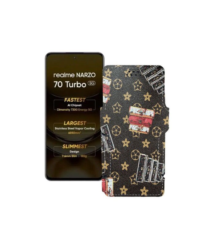 Чохол-книжка з екошкіри для телефону Realme Narzo 70 Turbo 5G