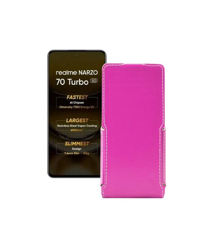 Чохол-флип з екошкіри для телефону Realme Narzo 70 Turbo 5G