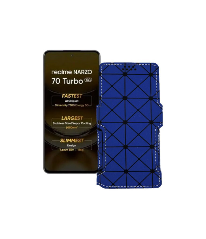 Чохол-книжка з екошкіри для телефону Realme Narzo 70 Turbo 5G