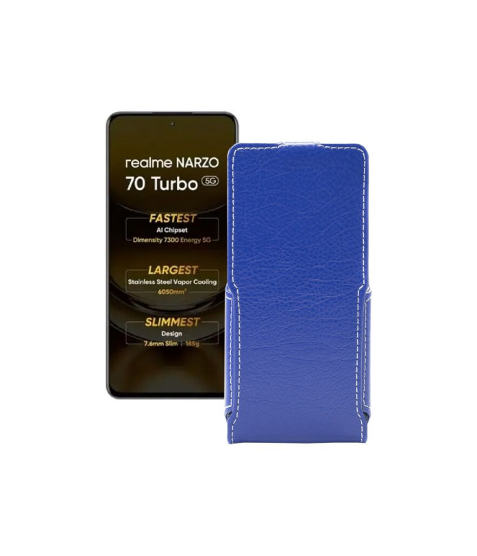 Чохол-флип з екошкіри для телефону Realme Narzo 70 Turbo 5G