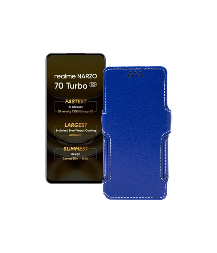 Чохол-книжка з екошкіри для телефону Realme Narzo 70 Turbo 5G