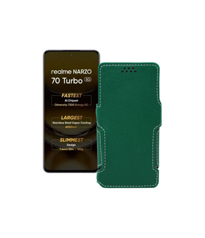 Чохол-книжка з екошкіри для телефону Realme Narzo 70 Turbo 5G