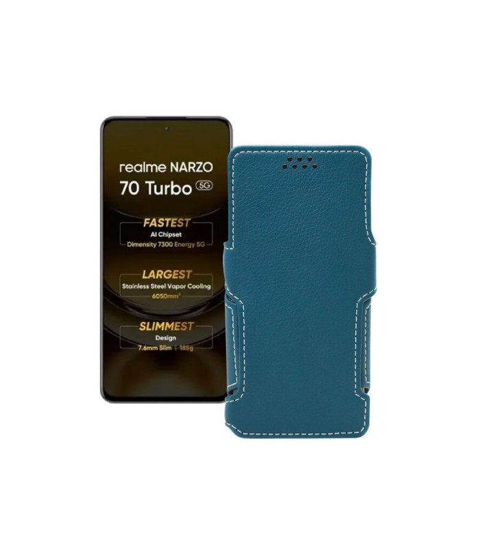 Чохол-книжка з екошкіри для телефону Realme Narzo 70 Turbo 5G