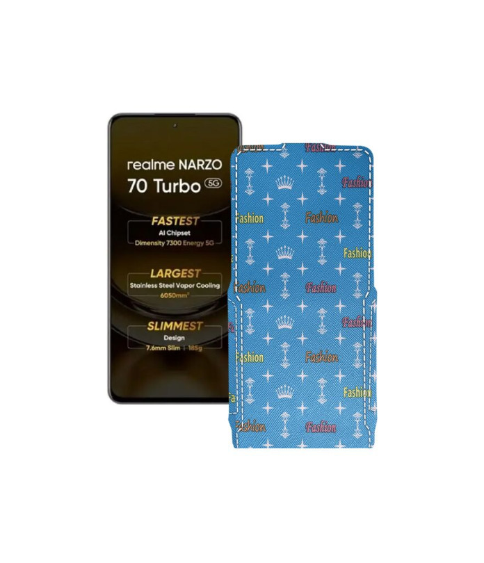 Чохол-флип з екошкіри для телефону Realme Narzo 70 Turbo 5G