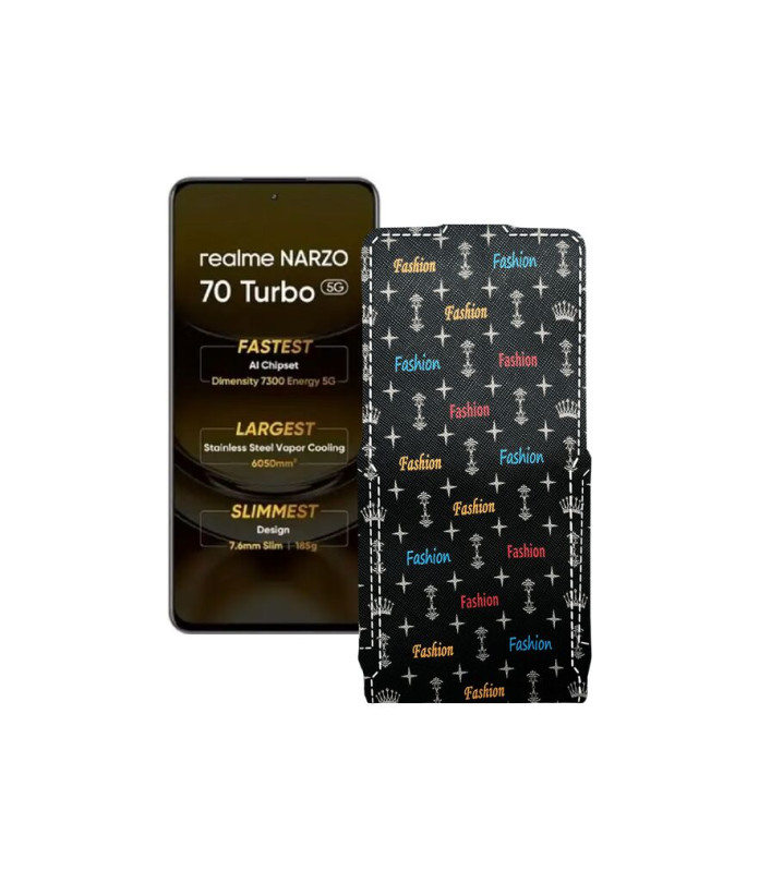 Чохол-флип з екошкіри для телефону Realme Narzo 70 Turbo 5G