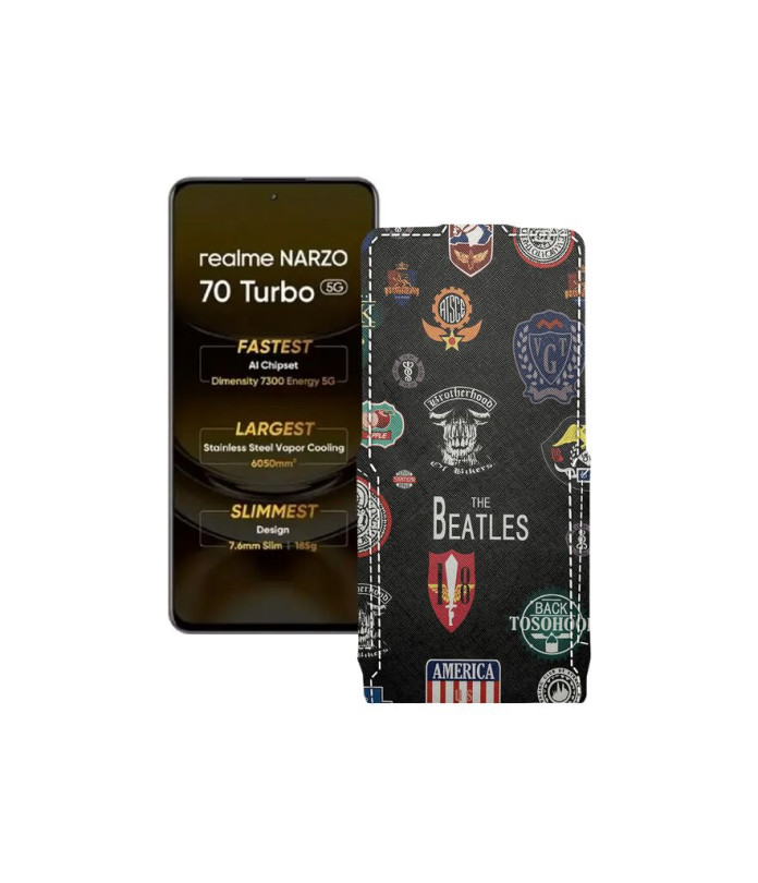 Чохол-флип з екошкіри для телефону Realme Narzo 70 Turbo 5G