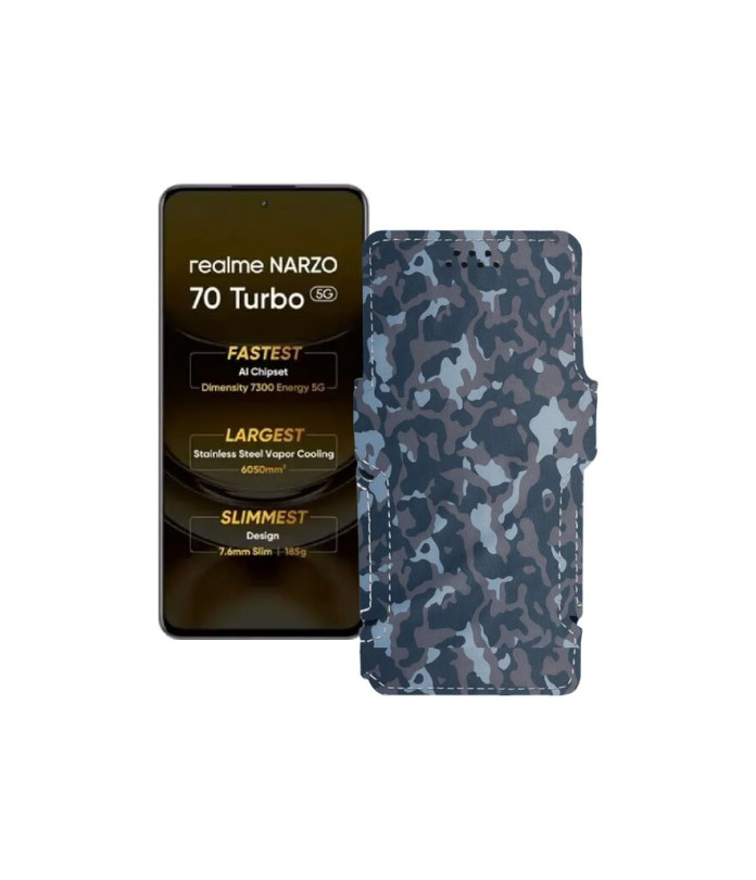 Чохол-книжка з екошкіри для телефону Realme Narzo 70 Turbo 5G