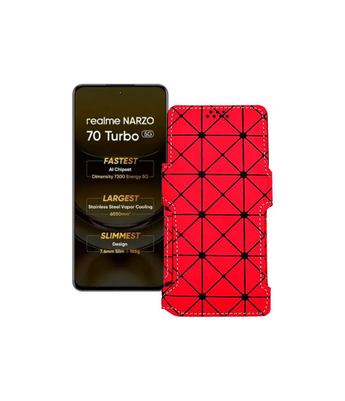Чохол-книжка з екошкіри для телефону Realme Narzo 70 Turbo 5G