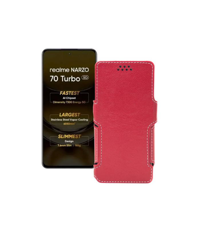 Чохол-книжка з екошкіри для телефону Realme Narzo 70 Turbo 5G