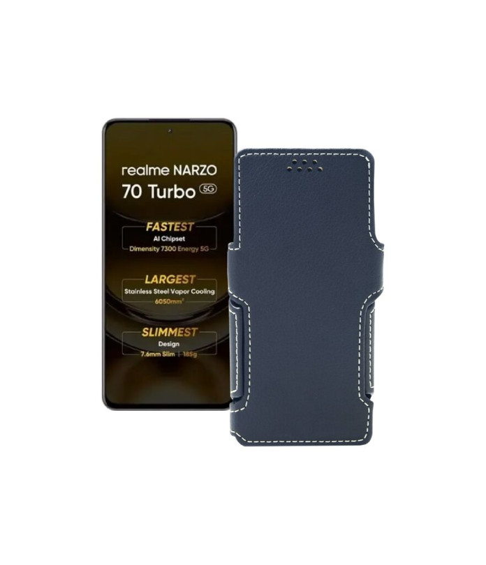 Чохол-книжка з екошкіри для телефону Realme Narzo 70 Turbo 5G