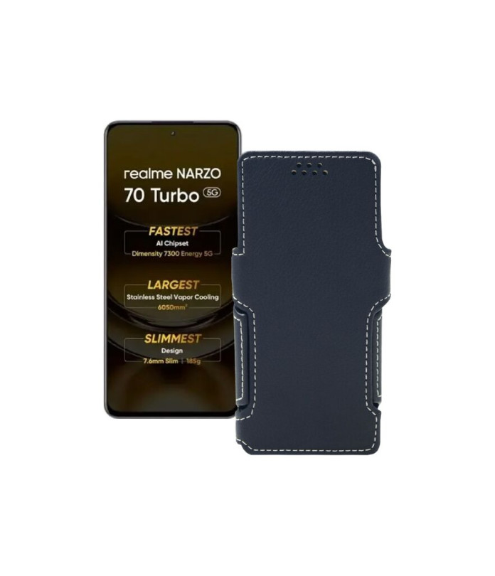 Чохол-книжка з екошкіри для телефону Realme Narzo 70 Turbo 5G