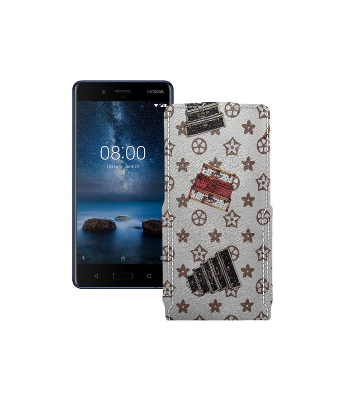 Чохол-флип з екошкіри для телефону Nokia 8