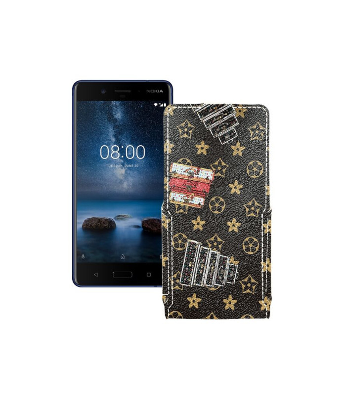 Чохол-флип з екошкіри для телефону Nokia 8