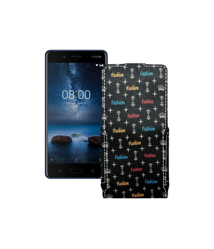 Чохол-флип з екошкіри для телефону Nokia 8