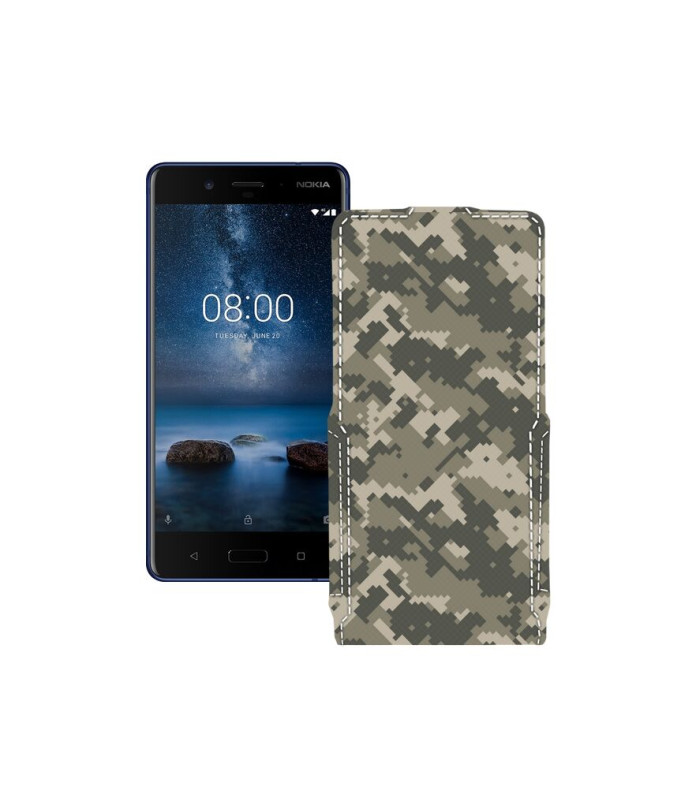 Чохол-флип з екошкіри для телефону Nokia 8