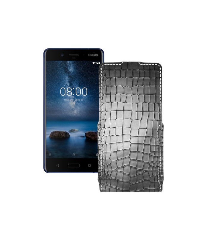 Чохол-флип з екошкіри для телефону Nokia 8