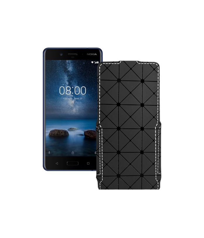 Чохол-флип з екошкіри для телефону Nokia 8