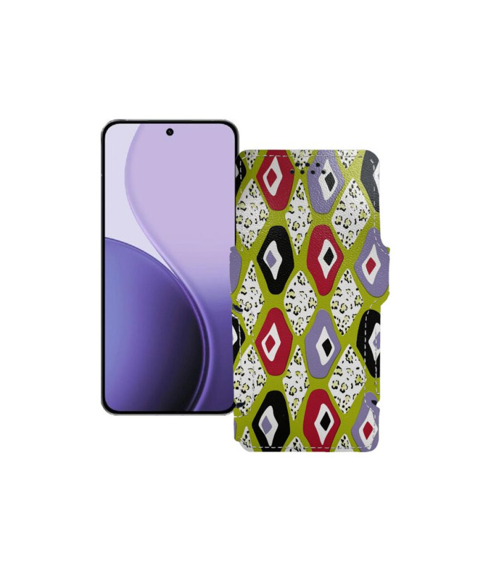 Чохол-книжка з екошкіри для телефону OPPO Reno14 Pro