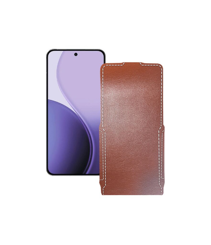 Чохол-флип з екошкіри для телефону OPPO Reno14 Pro