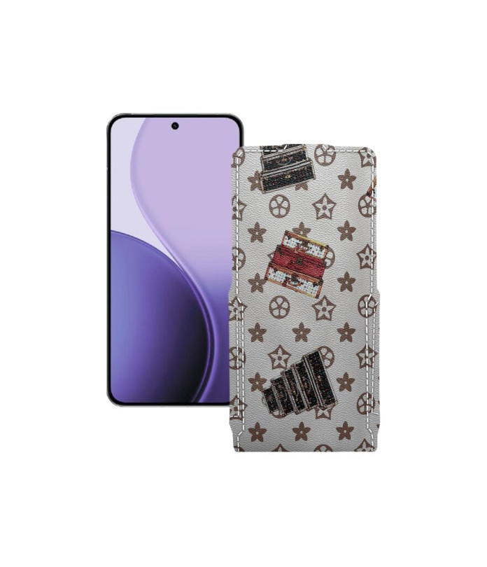 Чохол-флип з екошкіри для телефону OPPO Reno14 Pro