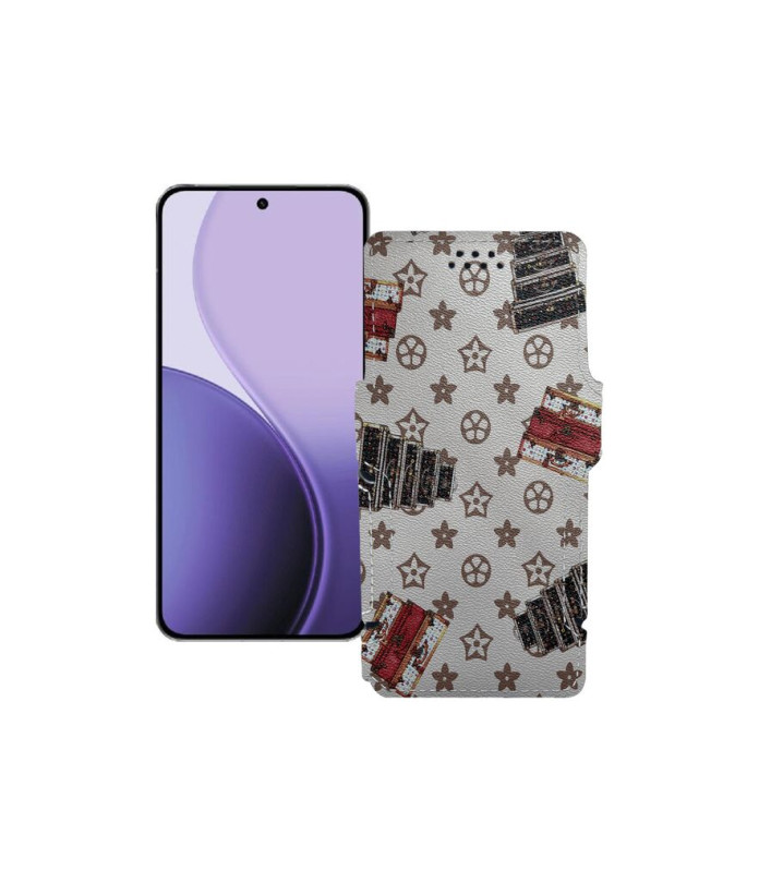 Чохол-книжка з екошкіри для телефону OPPO Reno14 Pro