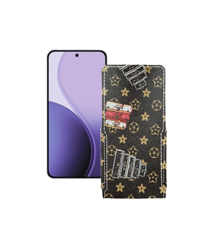 Чохол-флип з екошкіри для телефону OPPO Reno14 Pro