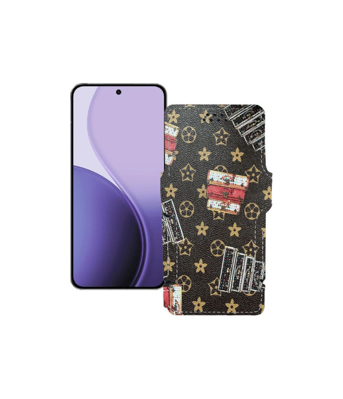 Чохол-книжка з екошкіри для телефону OPPO Reno14 Pro