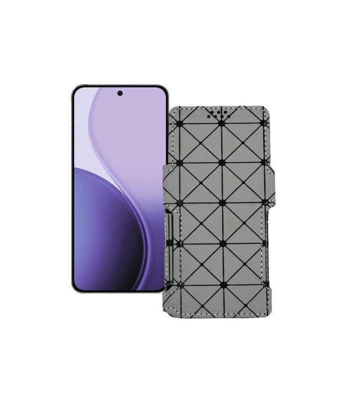 Чохол-книжка з екошкіри для телефону OPPO Reno14 Pro
