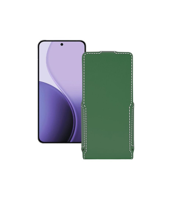 Чохол-флип з екошкіри для телефону OPPO Reno14 Pro