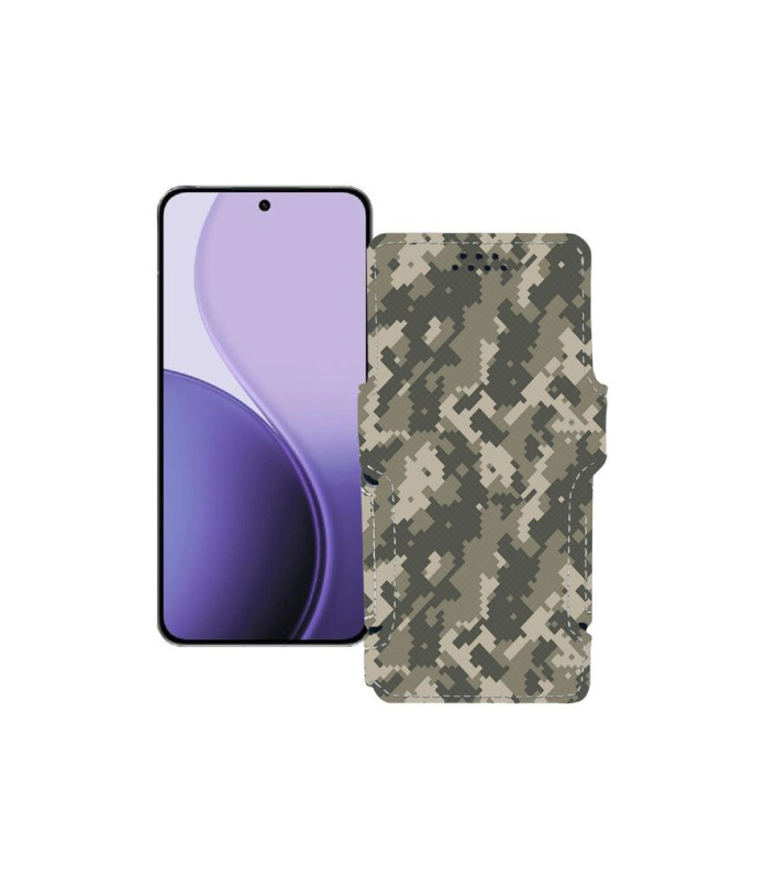 Чохол-книжка з екошкіри для телефону OPPO Reno14 Pro