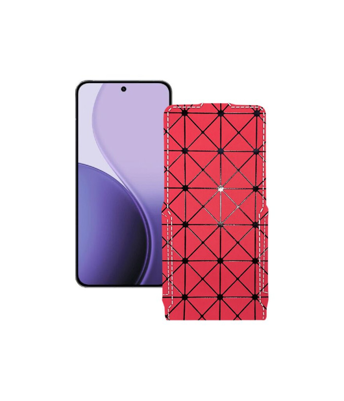 Чохол-флип з екошкіри для телефону OPPO Reno14 Pro