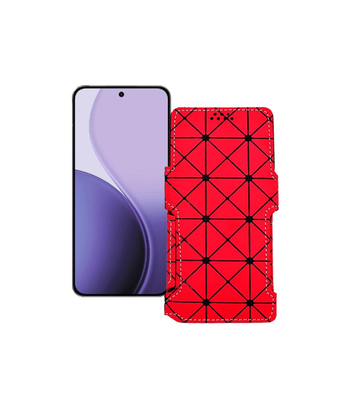 Чохол-книжка з екошкіри для телефону OPPO Reno14 Pro