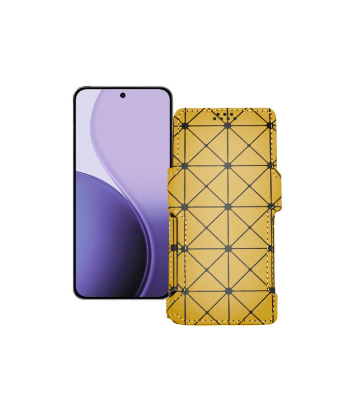 Чохол-книжка з екошкіри для телефону OPPO Reno14 Pro