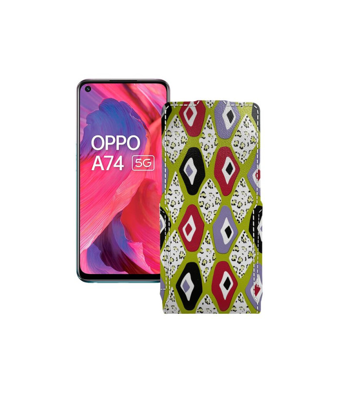 Чохол-флип з екошкіри для телефону OPPO A74 5G