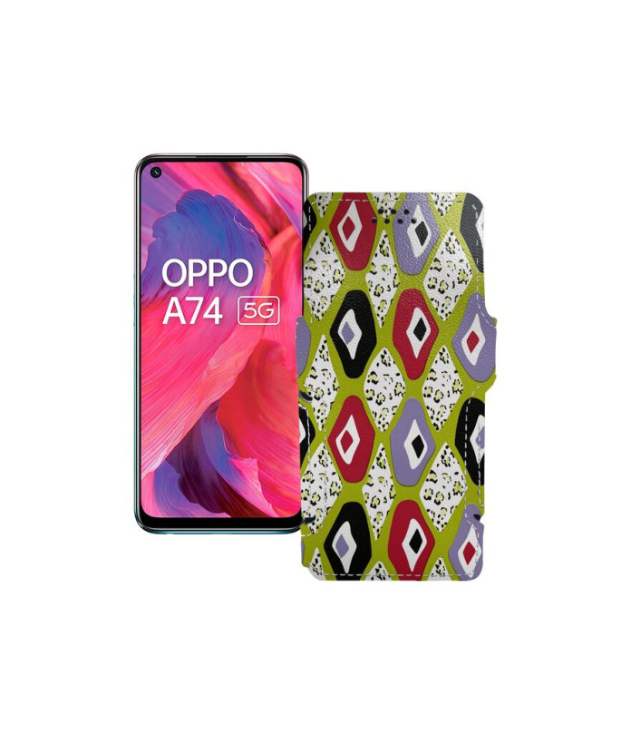 Чохол-книжка з екошкіри для телефону OPPO A74 5G