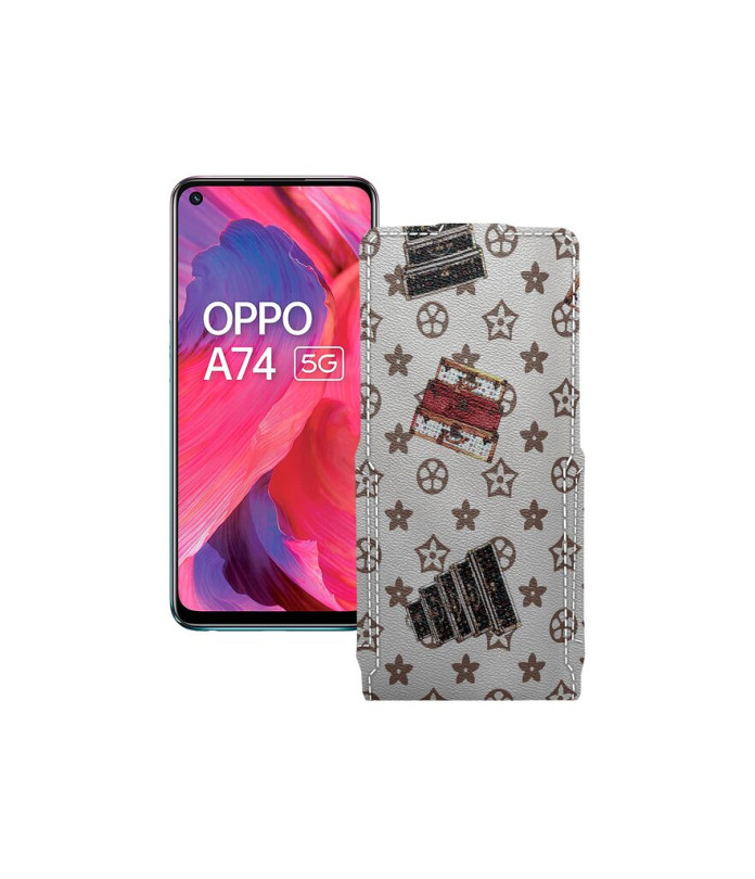 Чохол-флип з екошкіри для телефону OPPO A74 5G