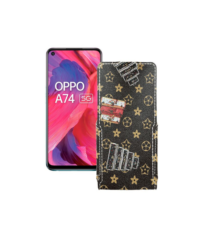 Чохол-флип з екошкіри для телефону OPPO A74 5G