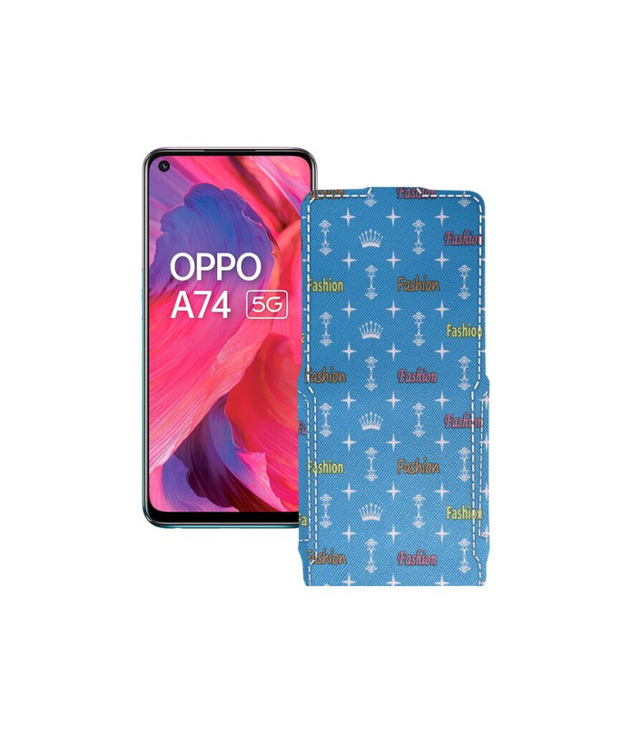 Чохол-флип з екошкіри для телефону OPPO A74 5G